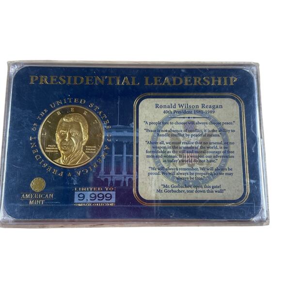 Ronald Reagan Presidential Leadership Proof Coin American Mint with COA - Picture 1 of 4